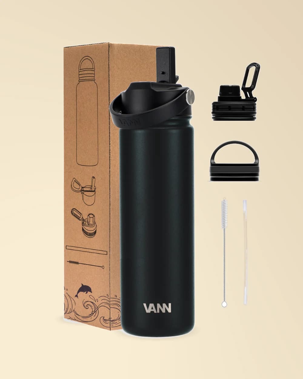 VANN Ultimate Bottle 650 ml, Black